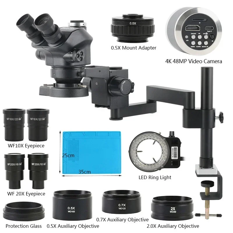 3.5X-200X Zoom Trinocular Arti - огляд і ціна Stereo Trinocular Microscope Pcb