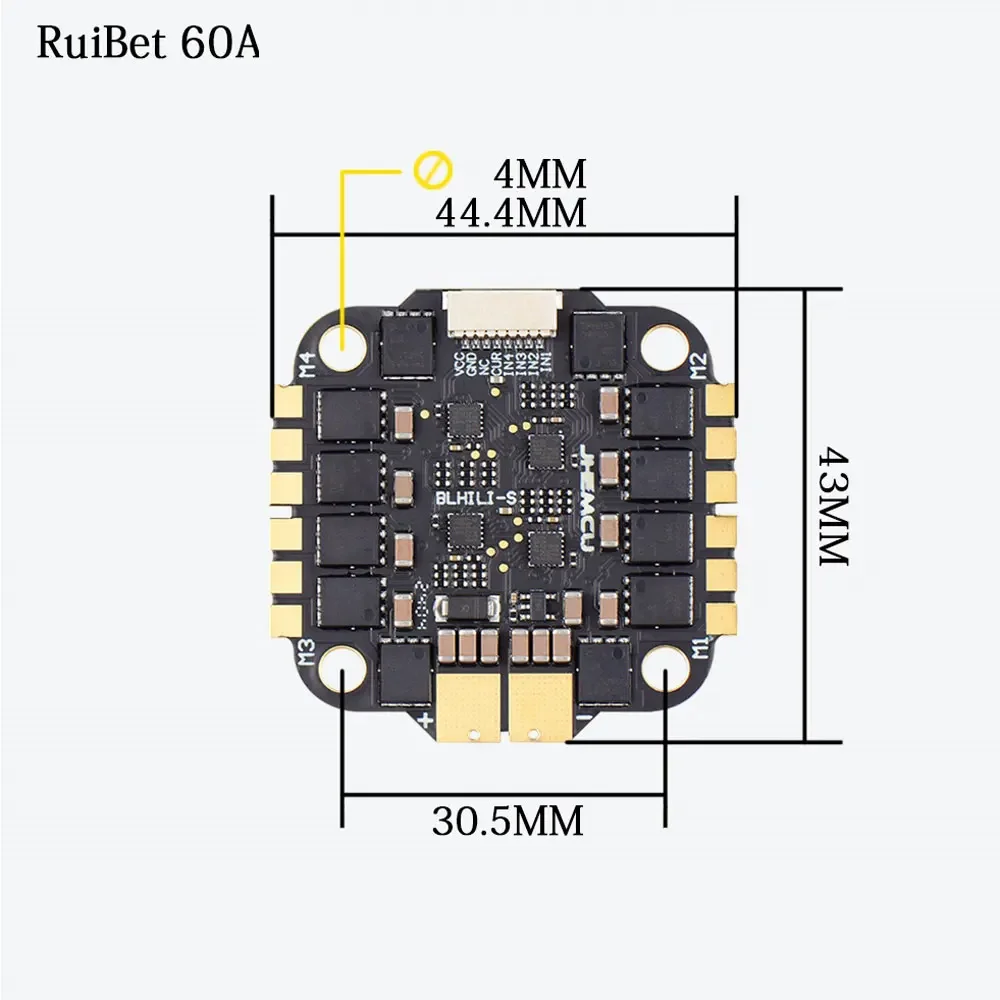 JHEMCU F7 F722 Flight Controll - огляд і ціна Fpv Flight Controller F7 Stack 60A